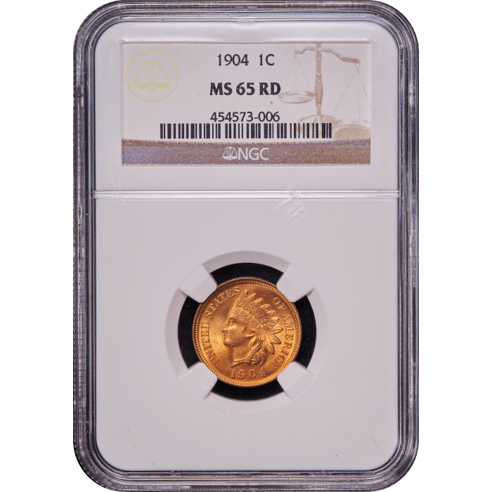 1904 Indian Cent (1c) SLAB Image