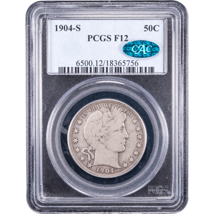 1904-S Barber Half Dollar (50c) Obverse Slab Image