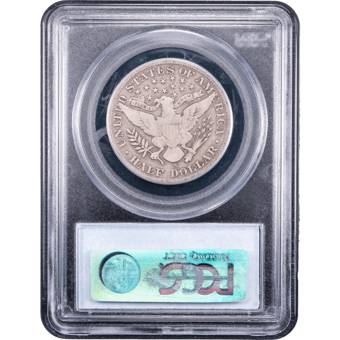 1904-S Barber Half Dollar (50c) Reverse Slab Image