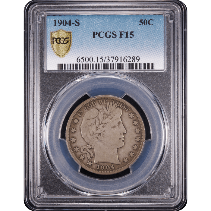 1904-S Barber Half Dollar (50c) Obverse Slab Image