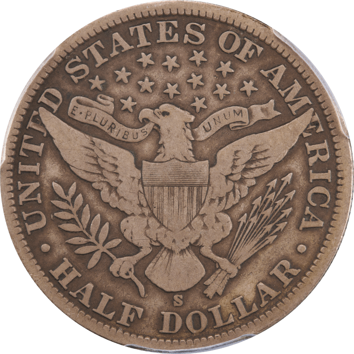 1904-S Barber Half Dollar (50c) Reverse Image
