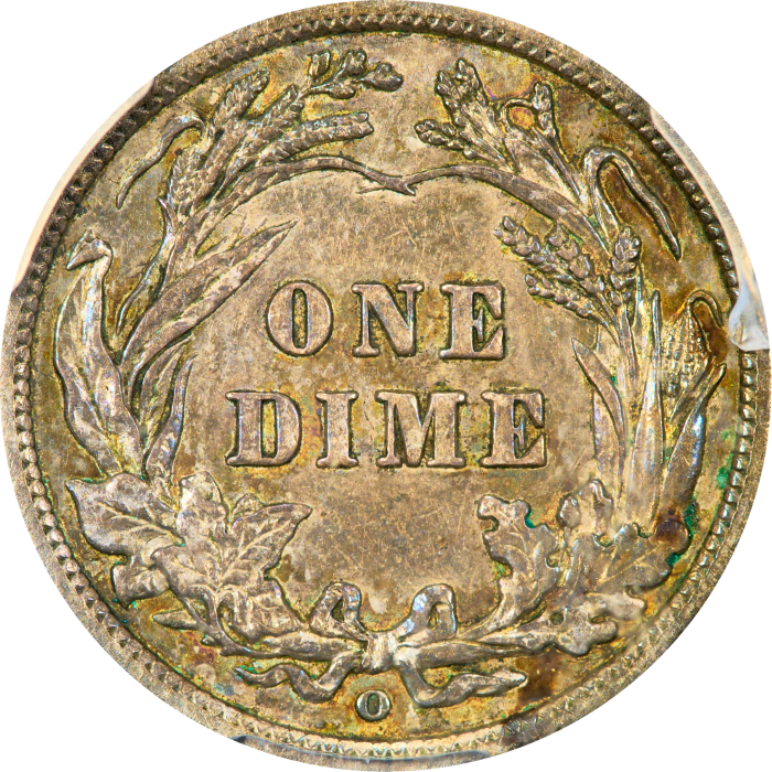 1905-O Barber Dime (10c) Micro O REVERSE Image
