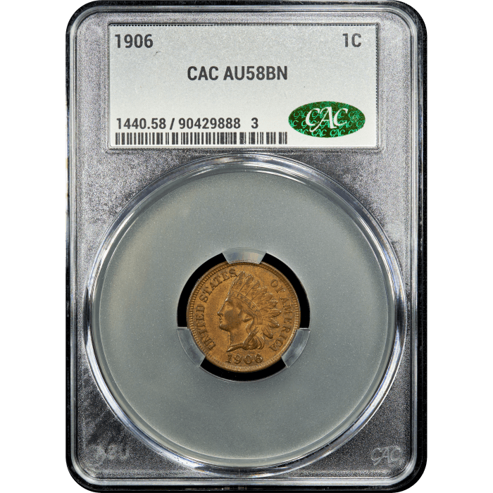 1906 Indian Cent (1c) Obverse Slab Image