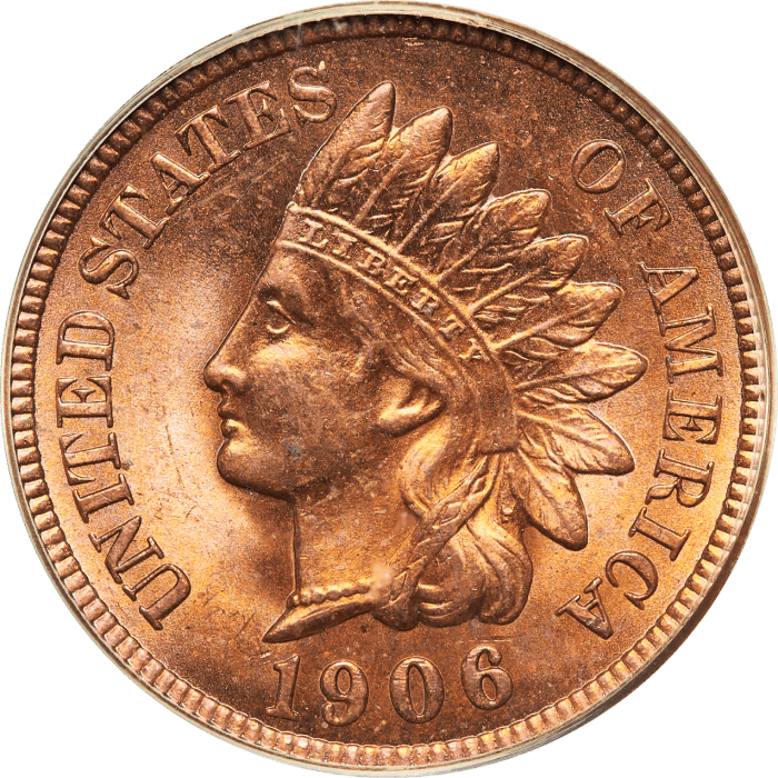 1906 Indian Cent (1c) OGH Obverse Image