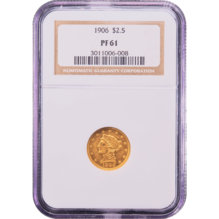1906 Liberty Gold Quarter Eagle ($2.50) Obverse Slab Image
