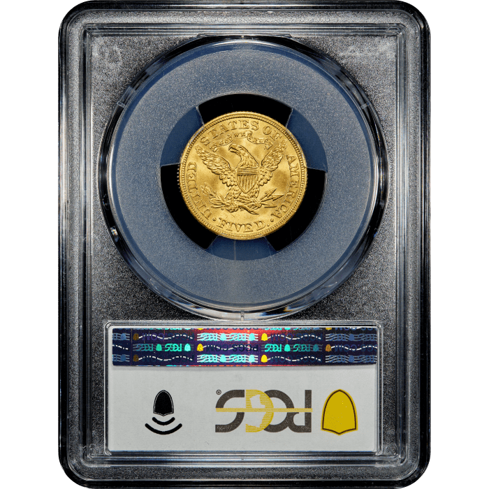 1908 Liberty Gold Half Eagle ($5) SLAB Image
