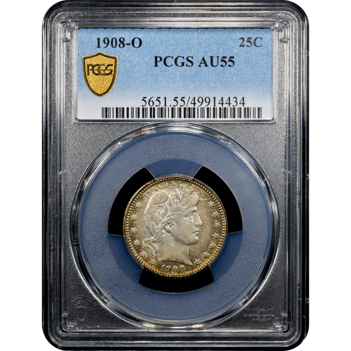 1908-O Barber Quarter (25c) SLAB Image