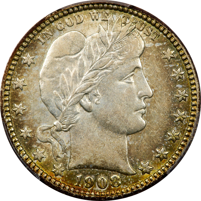 1908-O Barber Quarter (25c) Obverse Image