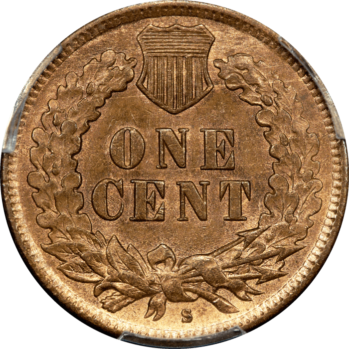 1908-S Indian Cent (1c) Reverse Image