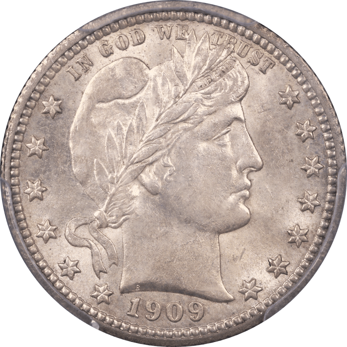 1909 Barber Quarter (25c) Obverse Image