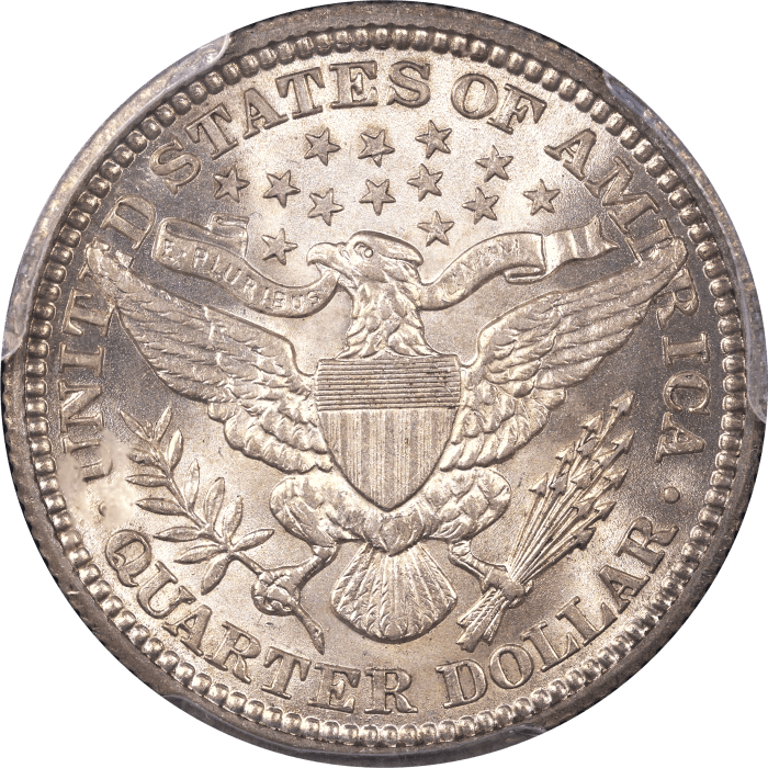 1909 Barber Quarter (25c) Reverse Image