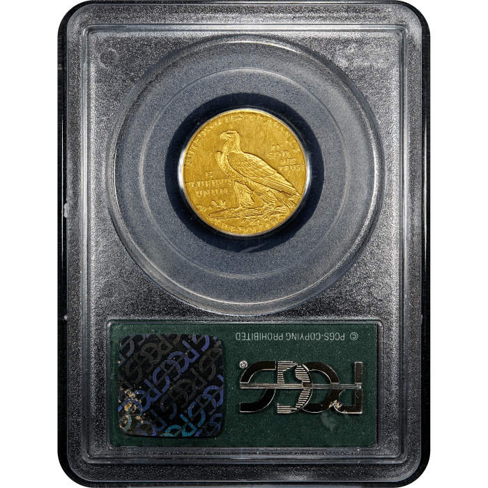 1909-O Indian Gold Half Eagle ($5) OGH Reverse Slab Image