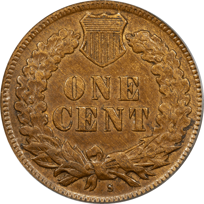 1909-S Indian Cent (1c) Reverse Image