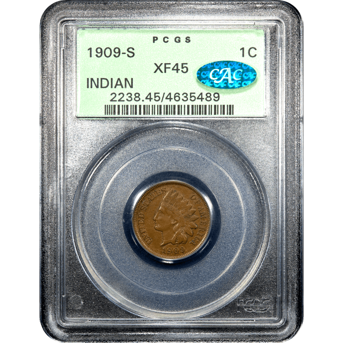 1909-S Indian Cent OGH SLAB Image