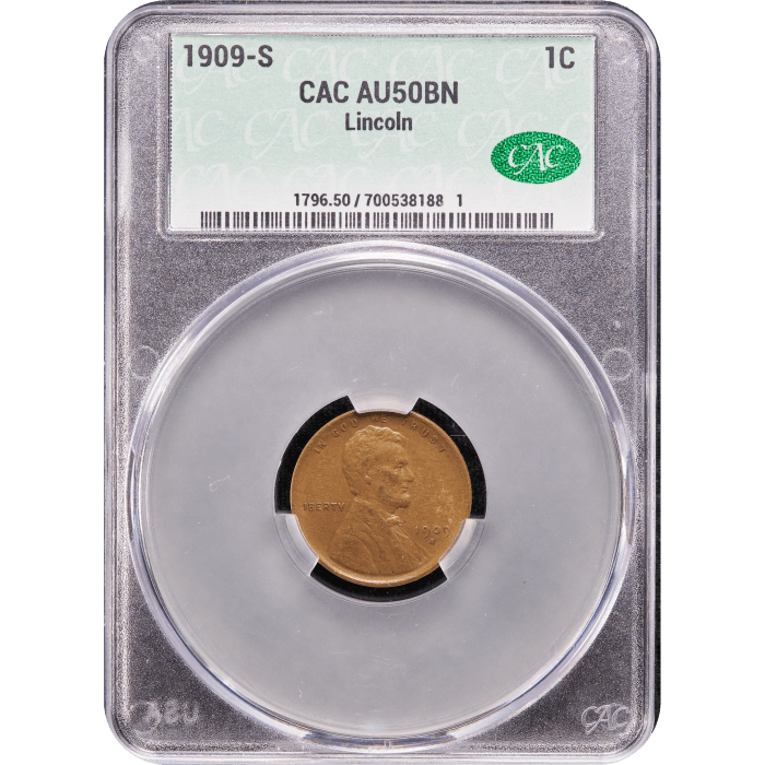1909-S Lincoln Cent (1c) Obverse Slab Image