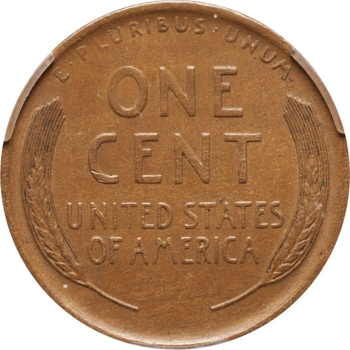 1909-S Lincoln Cent (1c) Reverse Image