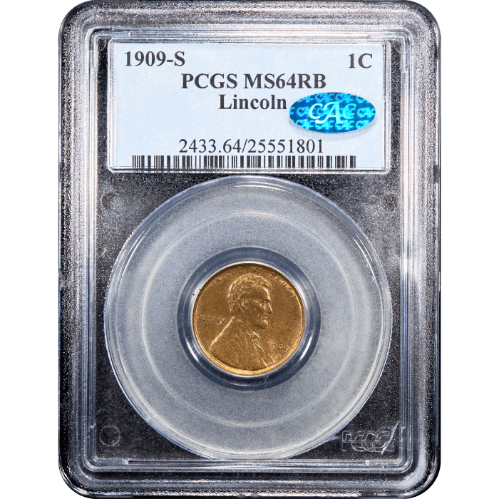 1909-S Lincoln Cent (1c) Obverse Slab Image