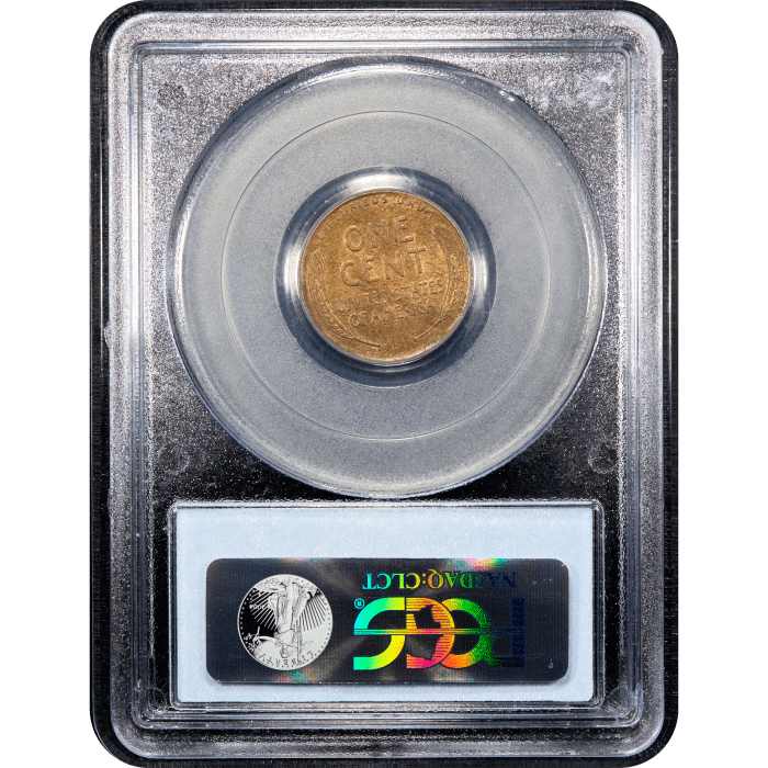 1909-S Lincoln Cent (1c) Reverse Slab Image