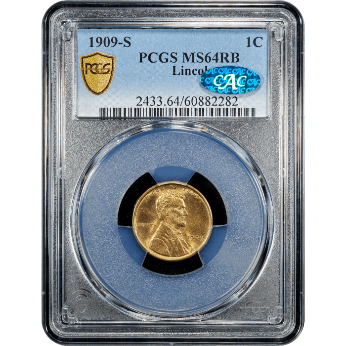 1909-S Lincoln Cent (1c) SLAB Image