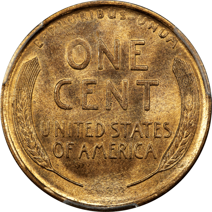1909-S Lincoln Cent (1c) REVERSE Image
