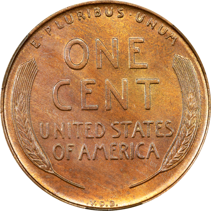 1909-S VDB Lincoln Cent (1c) Reverse Image