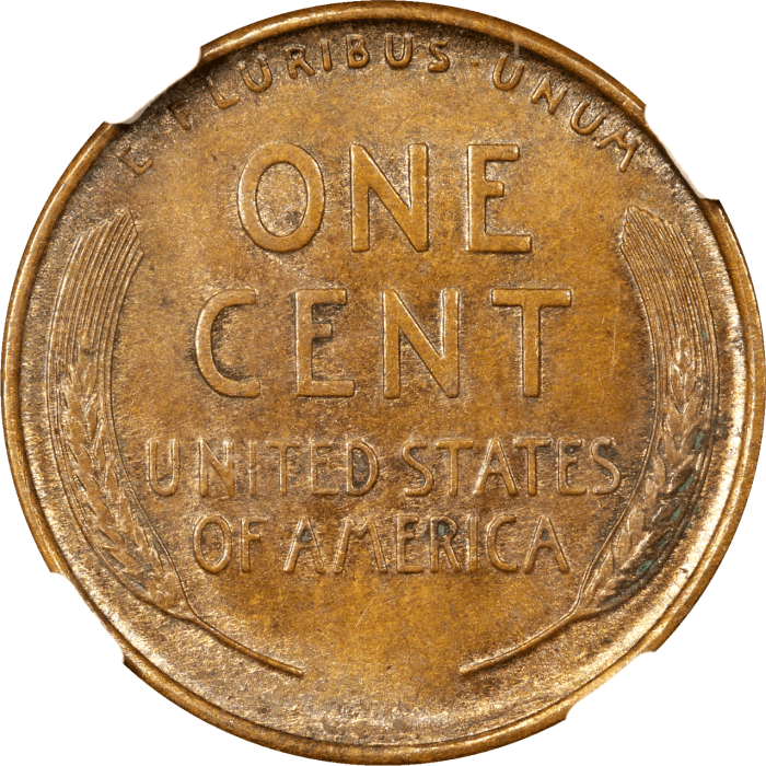 1909-S VDB Lincoln Cent (1c) Reverse Image