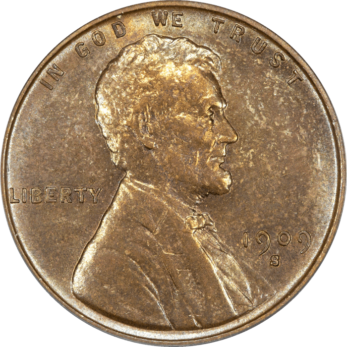 1909-S VDB Lincoln Cent (1c) Obverse Image