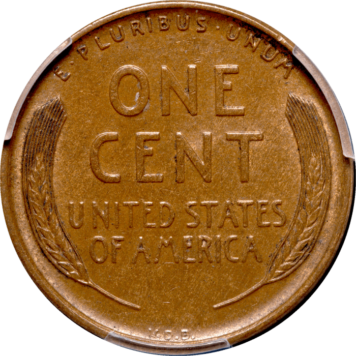 1909-S VDB Lincoln Cent (1c) Reverse Image