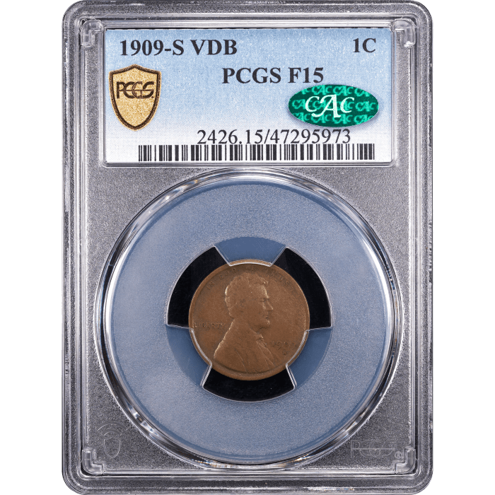 1909-S VDB Lincoln Cent (1c) Obverse Slab Image