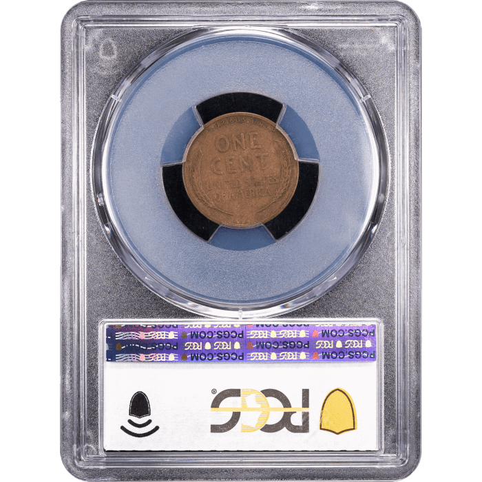1909-S VDB Lincoln Cent (1c) Reverse Slab Image