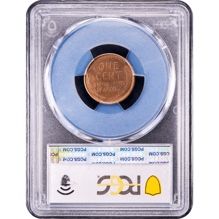 1909-S VDB Lincoln Cent (1c) Reverse Slab Image