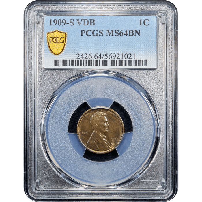 1909-S VDB Lincoln Cent (1c) SLAB Image