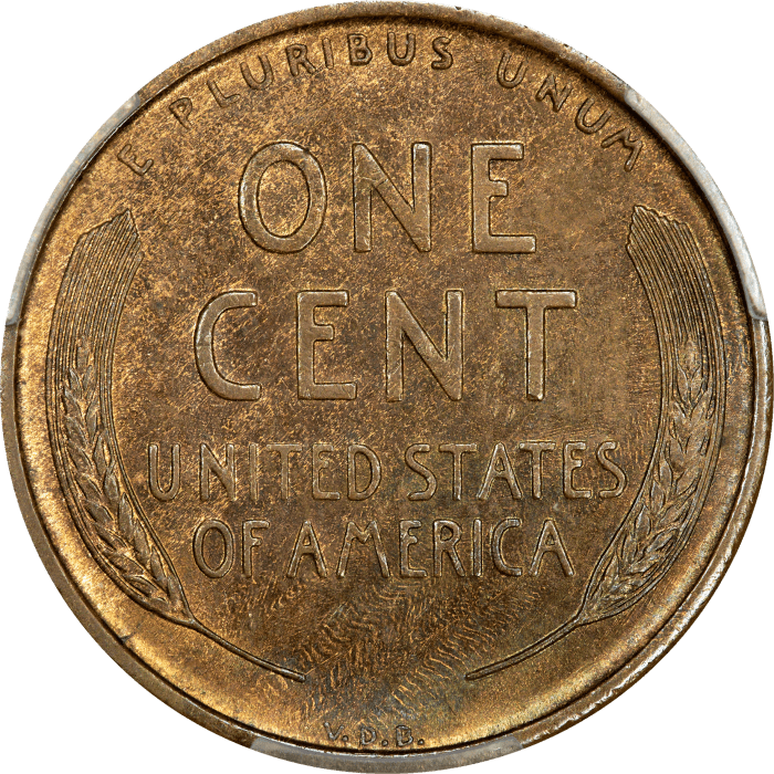 1909-S VDB Lincoln Cent (1c) REVERSE Image