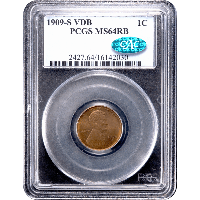 1909-S VDB Lincoln Cent (1c) Obverse Slab Image