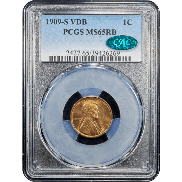 1909-S VDB Lincoln Cent (1c) SLAB Image