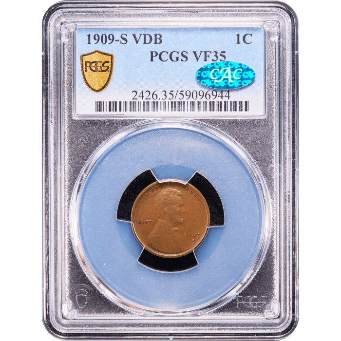 1909-S VDB Lincoln Cent (1c) Obverse Slab Image