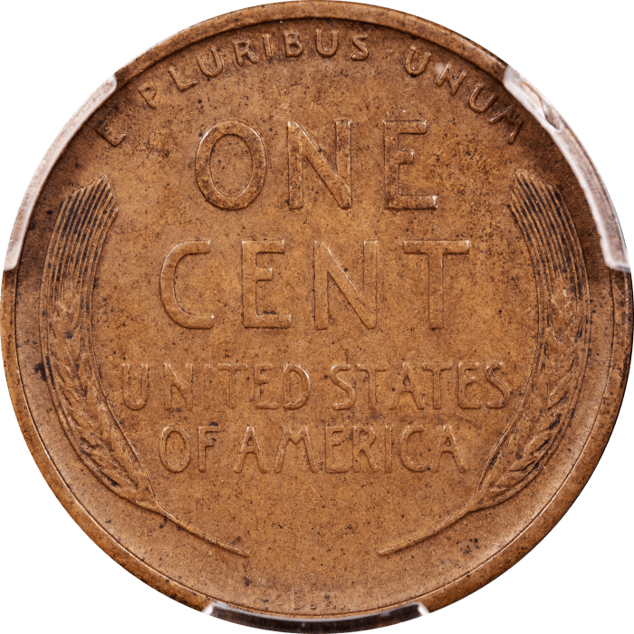 1909-S VDB Lincoln Cent (1c) Reverse Image
