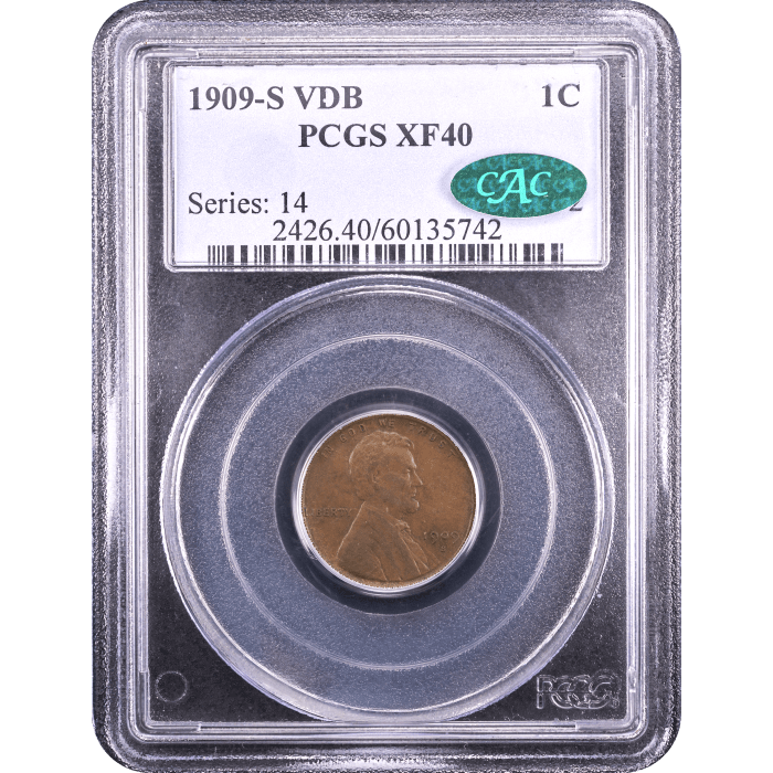 1909-S VDB Lincoln Cent (1c) Obverse Slab Image