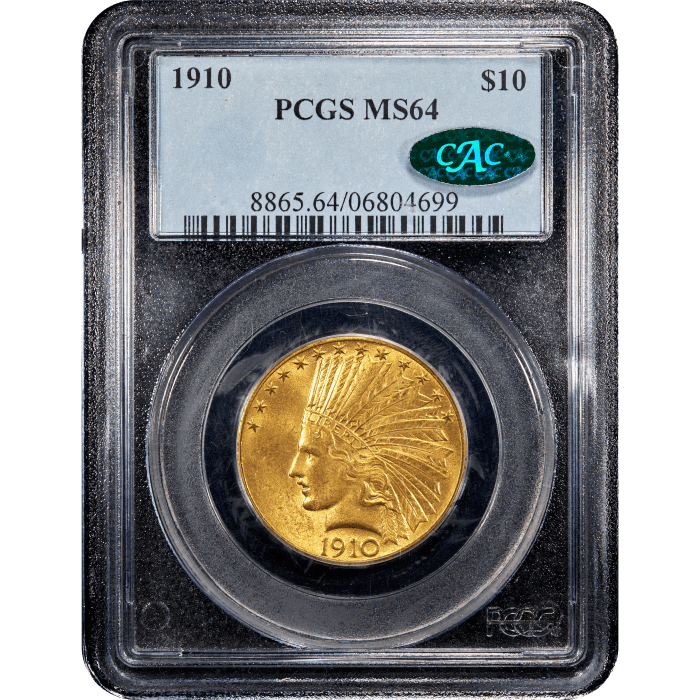 1910 Indian Gold Eagle ($10) Obverse Slab Image