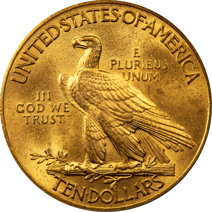 1910 Indian Gold Eagle ($10) Reverse Image