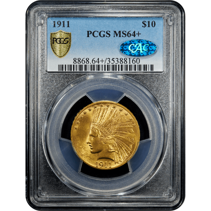 1911 Indian Gold Eagle ($10) SLAB Image