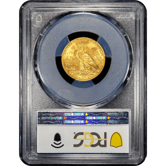 1912 Indian Gold Half Eagle ($5) Reverse Slab Image