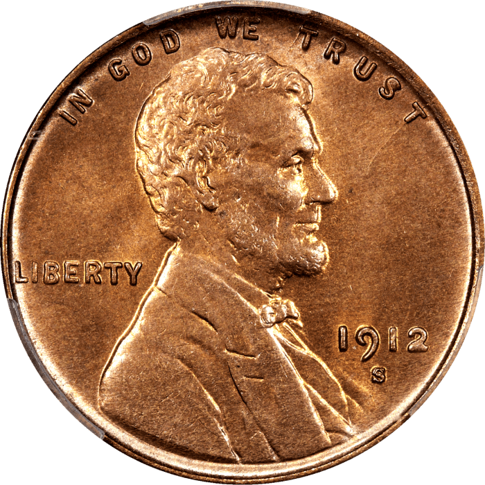 1912-S Lincoln Cent (1c) Obverse Image