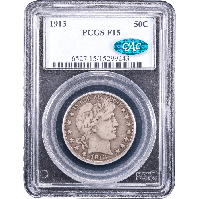 1913 Barber Half Dollar (50c) Obverse Slab Image