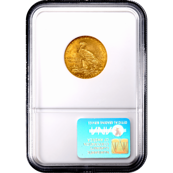1913 Indian Gold Half Eagle ($5) Reverse Slab Image
