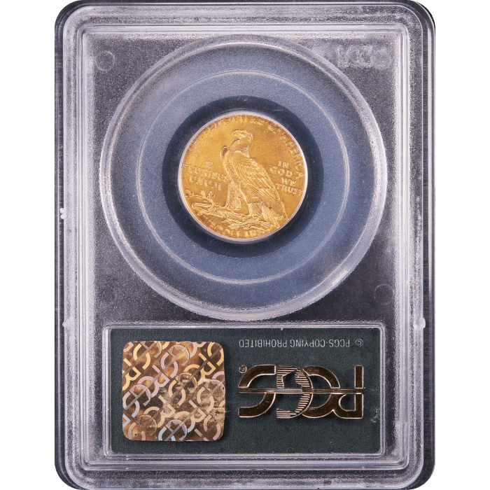 1913 Indian Gold Half Eagle ($5) OGH Reverse Slab Image