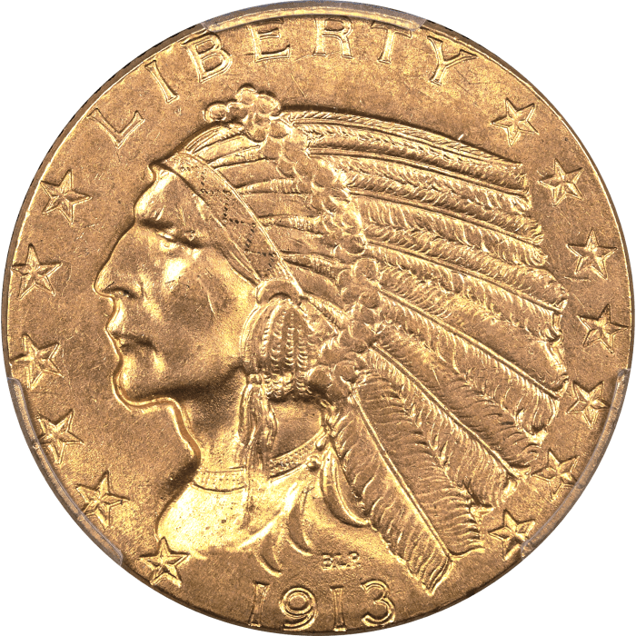 1913 Indian Gold Half Eagle ($5) Obverse Image