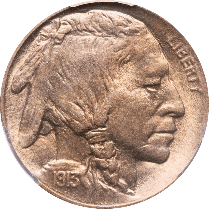 1913 Type 1 Buffalo Nickel (5c) Obverse Image