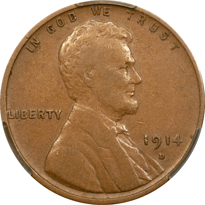 1914-D Lincoln Cent (1c) Obverse Image