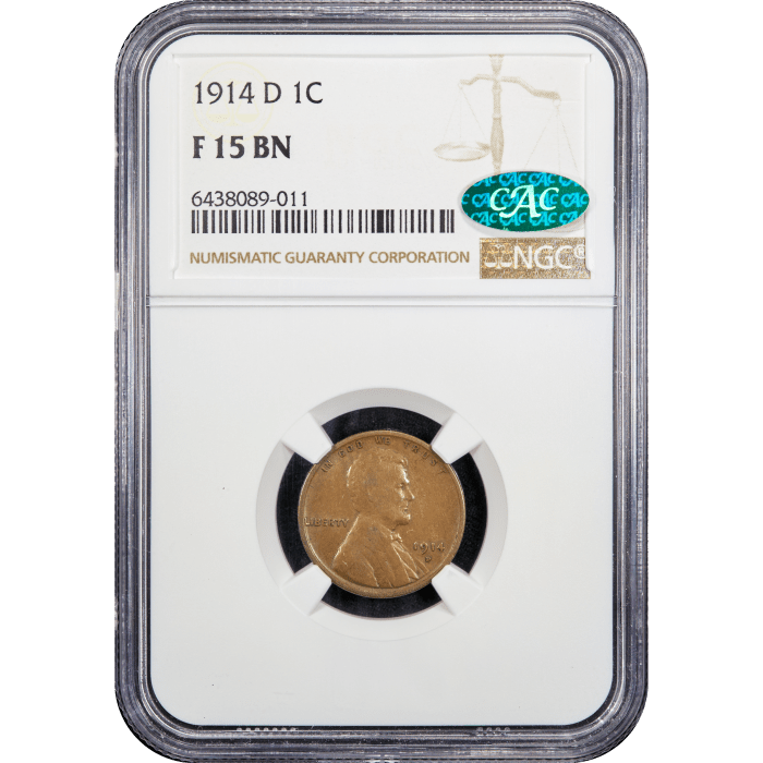 1914-D Lincoln Cent (1c) Obverse Slab Image